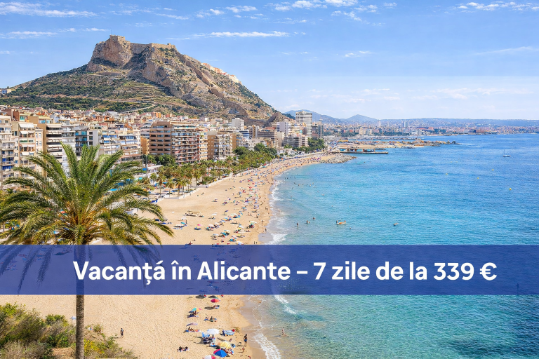 Vacanță în Alicante Costa Blanca, 339 euro/pers (zbor + cazare 6 nopți)