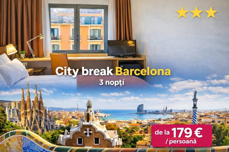 City break Barcelona, 179 euro/pers (zbor+cazare 3 nopți în hotel de 3*)