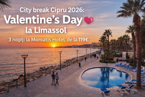 Read more about the article City break Cipru 2026: Valentine’s Day in Limassol – 3 nopți la Moniatis Hotel, de la 119 euro/pers
