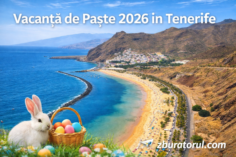 Vacanță de Paște 2026 în Tenerife: 7 nopți cu zbor inclus, 659€ de persoană