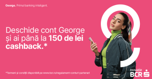 Read more about the article Deschide un cont curent GEORGE 3.0 de la BCR si poti castiga 150 RON cashback