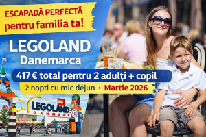 Read more about the article LEGOLAND Danemarca: 417 € total pentru 2 adulți și 1 copil – 2 nopți cu mic dejun, martie 2026