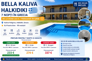 Read more about the article Bella Kaliva Halkidiki – 7 nopți în Grecia la doar&nbsp;233 € / persoană în iunie, cu mic dejun inclus