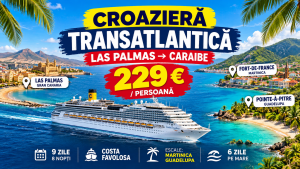 Read more about the article Croazieră transatlantică din Canare in în Caraibe: 9 zile cu Costa Favolosa la 229 € / pers (toate mesele incluse)